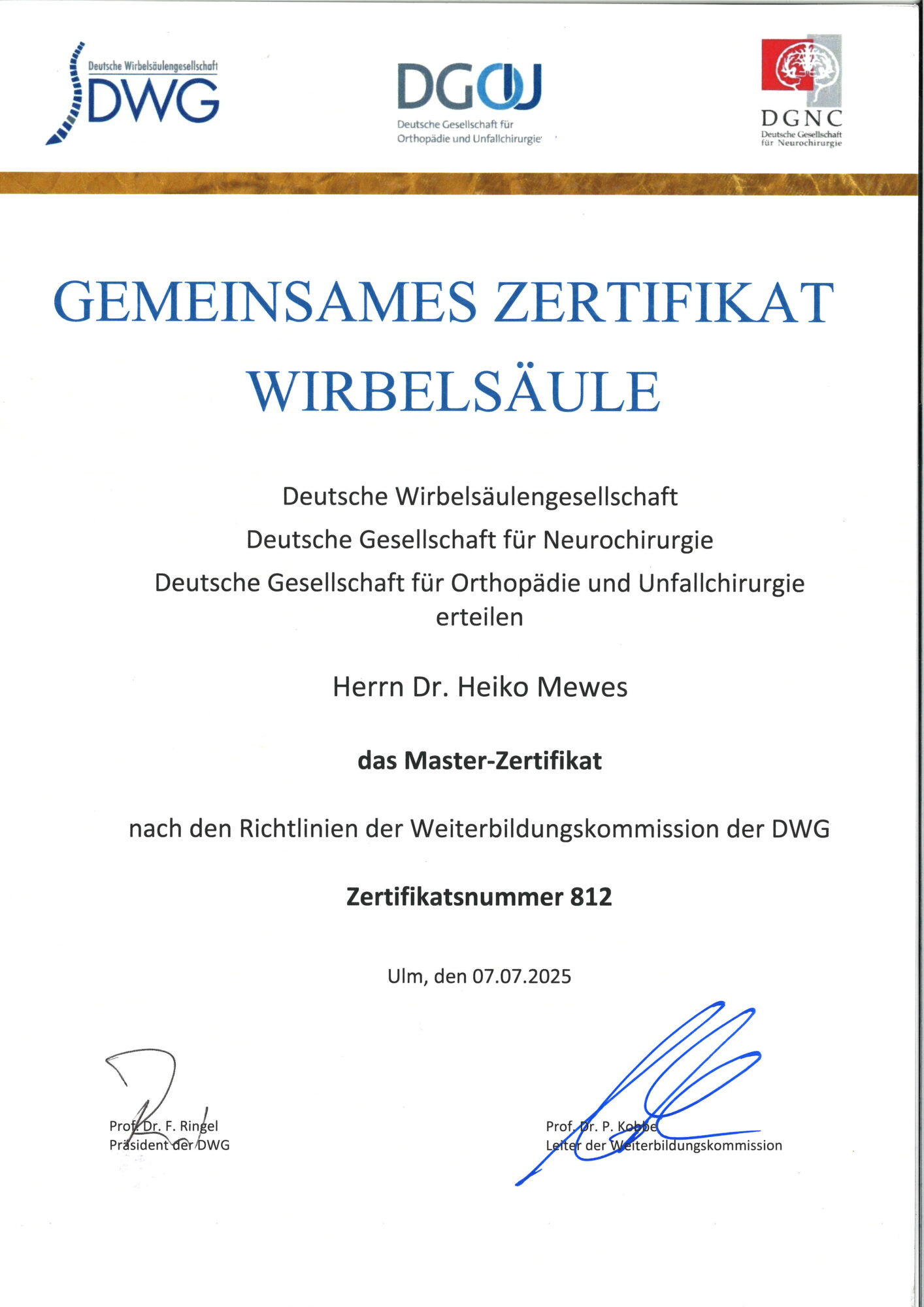 Dr. Mewes DWG-Masterzertifikat